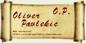 Oliver Pavlekić vizit kartica
